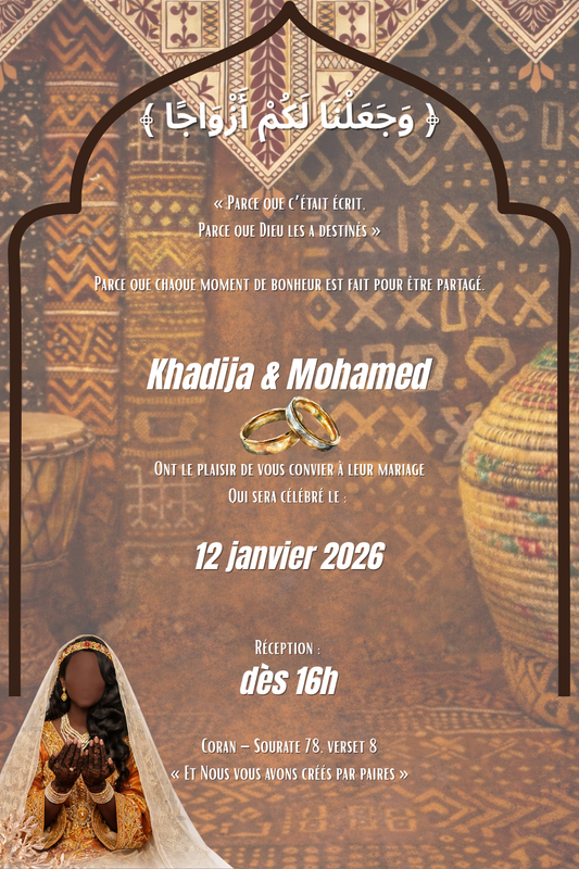 invitation mariage personnalisé - digitale